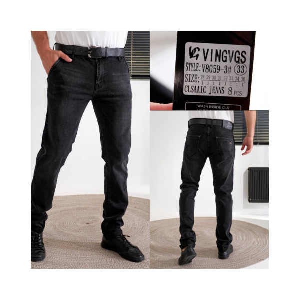 8059-3 * темно-серые мужские джинсы (VINGVGS, стрейчевые, 8 ед. размеры норма: 28. 29. 30. 31. 32. 33. 34. 36) выдача на следующий день