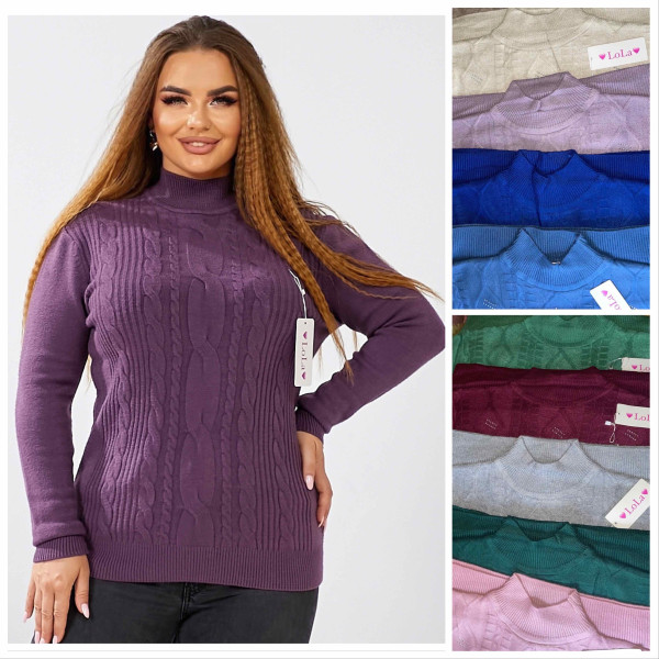 0419 * мікс кольорів жіночий светр (кашемір, 5 од., розміри батал: 54 універсальний) видача наступного дня