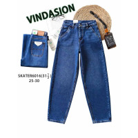 6016 # синие женские джинсы скейтеры (VINDASION, 6 ед. размеры норма: 25-30) выдача на следующий день