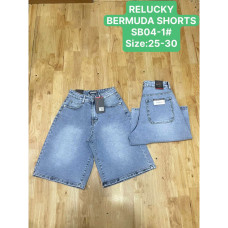 0004# блакитні жіночі джинсові шорти relucky (стрейч-коттон, 6 од., розміри норма: 25-30) видача наступного дня Relucky