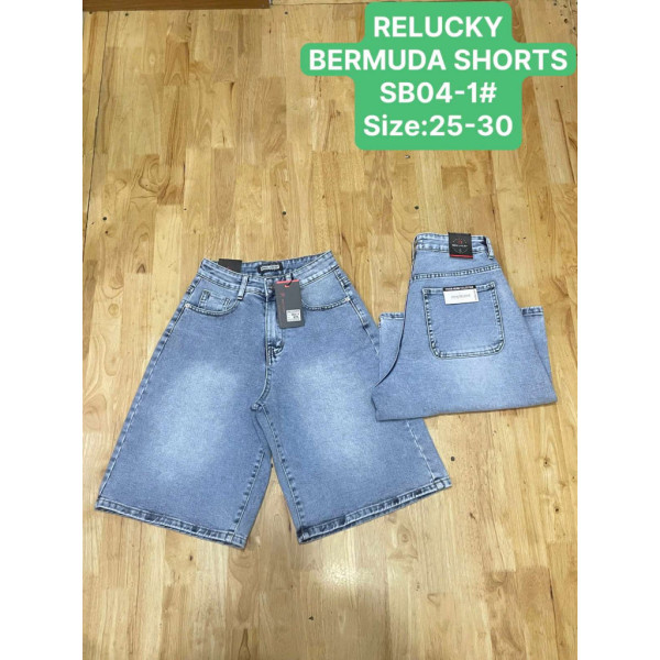 0004# блакитні жіночі джинсові шорти relucky (стрейч-коттон, 6 од., розміри норма: 25-30) видача наступного дня Relucky