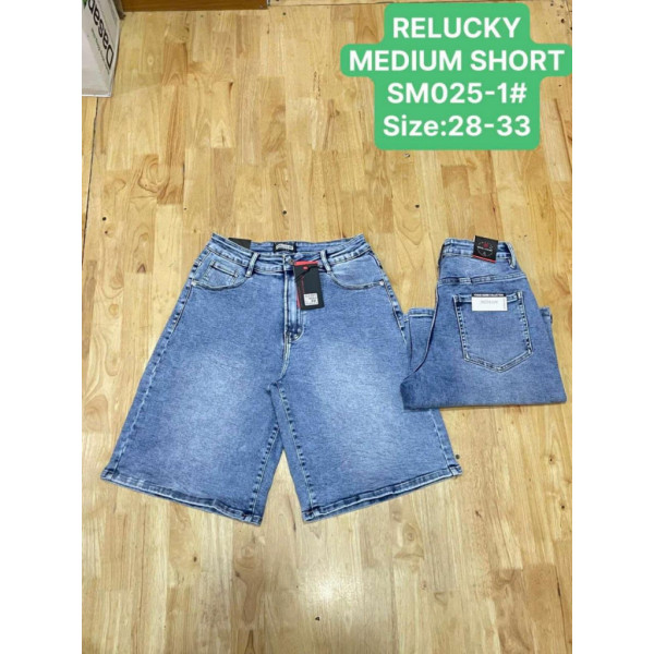0025-1# синие женские джинсовые шорты relucky (стрейч-коттон, 6 ед, размеры полубатал: 28-33) выдача на следующий день Шорты