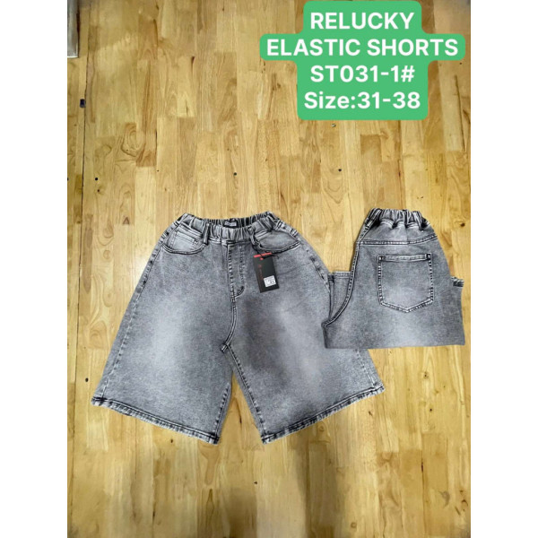 0031# серые женские джинсовые шорты relucky (стрейч-коттон, 6 ед, размеры батал: 31-38) выдача на следующий день Relucky