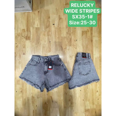 0035# серые женские джинсовые шорты (Relucky, 6 ед, размеры норма: 25-30) выдача на следующий день Relucky