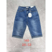 0148# синие женские джинсовые шорты (New Jeans, стрейч, 6 ед, размеры полубатал: 28-33) выдача на следующий день New Jeans