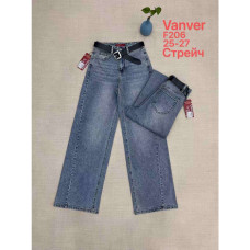 0206# блакитні жіночі джинси vanver (стрейч коттон, 6 од., розміри норма: 25-27) видача наступного дня Vanver
