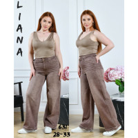 0631# коричневые женские джинсы (Liana, стрейч коттон, 6 ед, размеры полубатал: 28-33) выдача на следующий день Liana