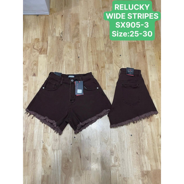 0905# коричневые женские джинсовые шорты (Relucky, 6 ед, размеры норма: 25-30) выдача на следующий день Relucky