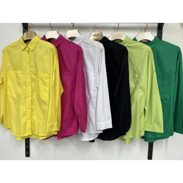 16752092# выбор цвета женская рубашка (коттон, 4 ед, размеры норма: s-xl) выдача на следующий день Рубашка