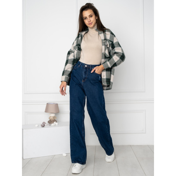 1029-2 / сині жіночі джинси (коттонові, 2 од. розміри напівбатал: 38. 40) Джинси