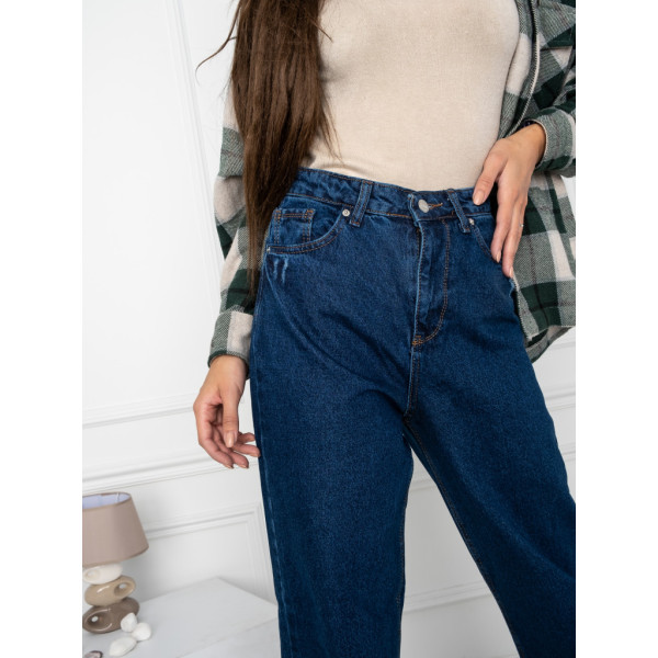 1029-2 / сині жіночі джинси (коттонові, 2 од. розміри напівбатал: 38. 40) Джинси