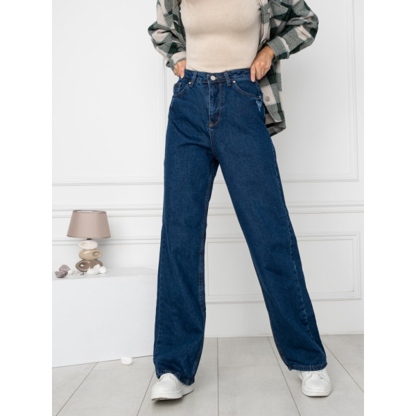 1029-2 / сині жіночі джинси (коттонові, 2 од. розміри напівбатал: 38. 40) Джинси