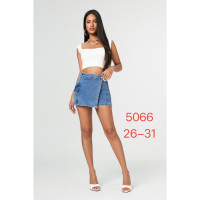 5066# блакитні жіночі шорти-спідниця (New Jeans, стрейч, 6 од., розміри норма: 26-31) видача наступного дня New Jeans