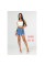 5066# голубые женские шорты-юбка (New Jeans, стрейч, 6 ед, размеры норма: 26-31) выдача на следующий день New Jeans