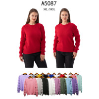 5087 микс цветов женский свитер (Kiss me, 5 ед, размеры батал: 2XL-3XL) Kiss me