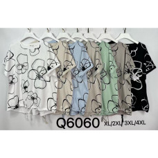 6060# микс цветов женская футболка (Kiss me, 10 ед, размеры батал: XL-4XL) выдача на следующий день Kiss me