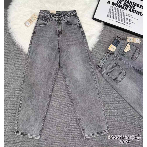 6061# серые женские джинсы vindasion (стрейч коттон, 6 ед, размеры норма: 25-30) выдача на следующий день Vindasion