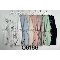 6166# микс цветов женская футболка (Kiss me, 10 ед, размеры батал: XL-4XL) выдача на следующий день Kiss me