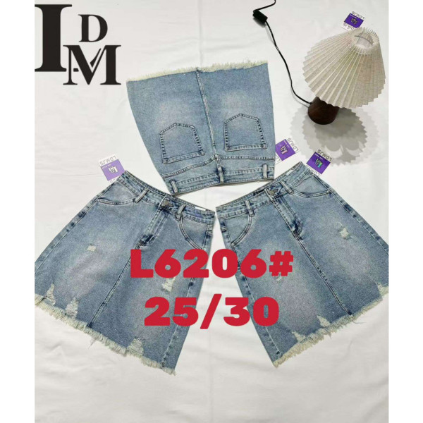 6206# голубая женская джинсовая юбка (LDM, 6 ед, размеры норма: 25-30) выдача на следующий день Юбка