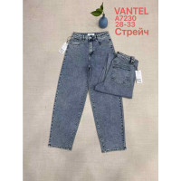 7230# серые женские джинсы vanver (стрейч коттон, 6 ед, размеры полубатал: 28-33) выдача на следующий день Vanver