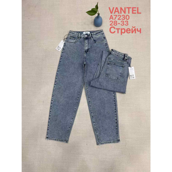 7230# серые женские джинсы vanver (стрейч коттон, 6 ед, размеры полубатал: 28-33) выдача на следующий день Vanver