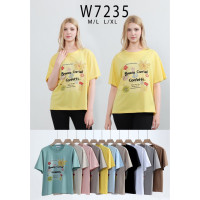 7235 # микс цветов женская футболка (10 ед, размеры норма: M-XL) выдача на следующий день Kiss me