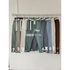 9027 # выбор цвета женские брюки (лен, 6 ед, размеры батал: 31-36) выдача на следующий день Брюки