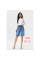 7009-2# синие женские джинсовые шорты с камнями (New Jeans, 6 ед, размеры норма: 26-31) выдача на следующий день Шорты