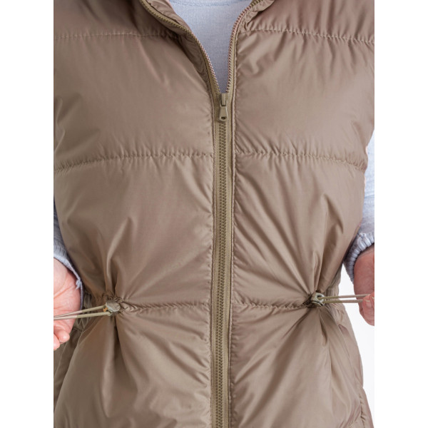 0751-3 мокко жіноча жилетка (5'TH AVENUE, синтепон, капюшон, 3 од. розміри напівбатал: 48. 50. 52) 5`th Avenue