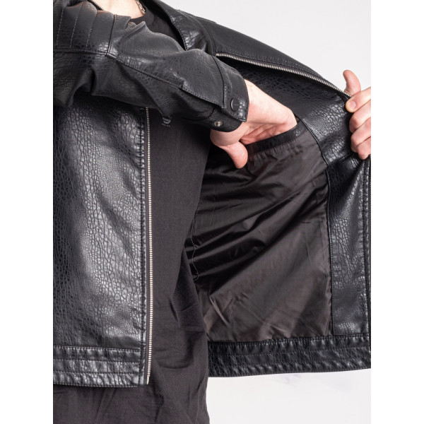 0916-1* черная мужская куртка (экокожа, 7 ед. размеры полубатал: 48. 50. 52. 54. 56. 58) выдача на следующий день Куртка