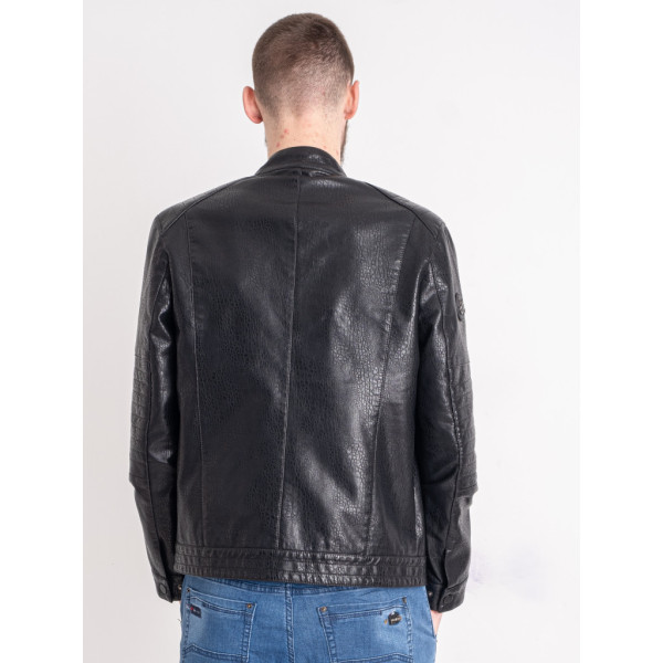 0916-1* черная мужская куртка (экокожа, 7 ед. размеры полубатал: 48. 50. 52. 54. 56. 58) выдача на следующий день Куртка