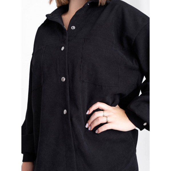 4897-1 черный женский костюм двойка (рубашка + штаны) (5'TH AVENUE, микровельвет, 3 ед. размеры полубатал:48, 50. 52) 5`th Avenue