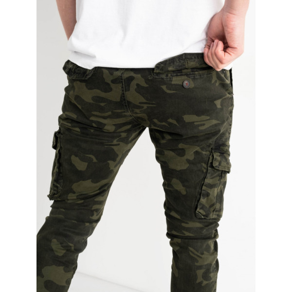 8671-7 / хаки мужские брюки (Olivio Plati, стрейчевые, 6 ед. размер норма: 42. 44. 46. 48. 50. 52) Джеггинсы