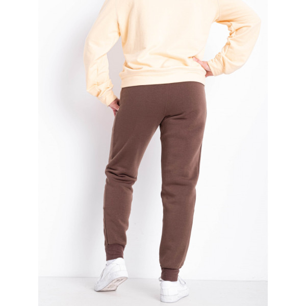9995-9 коричневые женские спортивные брюки (AOLONG. технитка на флисе, не кашлатится, 5 ед, размеры полубатал: XL. 2XL. 3XL. 4XL. 5XL) Aolong