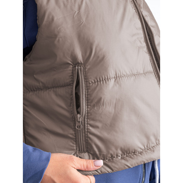 0072-20 мокко женская жилетка (5'TH AVENUE, синтепон, 3 ед. размеры норма: 42. 44. 46) 5`th Avenue