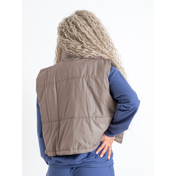 0072-20 мокко женская жилетка (5'TH AVENUE, синтепон, 3 ед. размеры норма: 42. 44. 46) 5`th Avenue