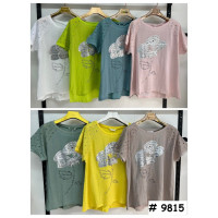 9815# выбор цвета женская футболка (лён, 4 ед, размеры батал: 3XL-6XL) выдача на следующий день Футболка