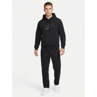 4680-1 черный мужской спортивный костюм (штаны двухнитка, скрытый карман на змейке, логотип вышивка, кофта турецкий пенье, с капюшоном, 5 ед. размеры норма: 46, 48, 50, 52, 54) Спортивный костюм