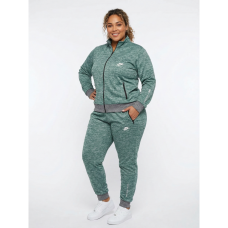 4959-71 зеленый женский спортивный костюм (двухнитка, кофта на змейке, 5ед, размеры полубатал: 46, 48, 50, 52, 54) Спортивный костюм