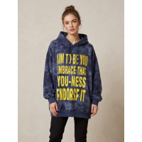 0201-2 синий женский батник (двухнитка, варка, с капюшоном , 1 ед, универсальный размер норма : M/XL) Батник