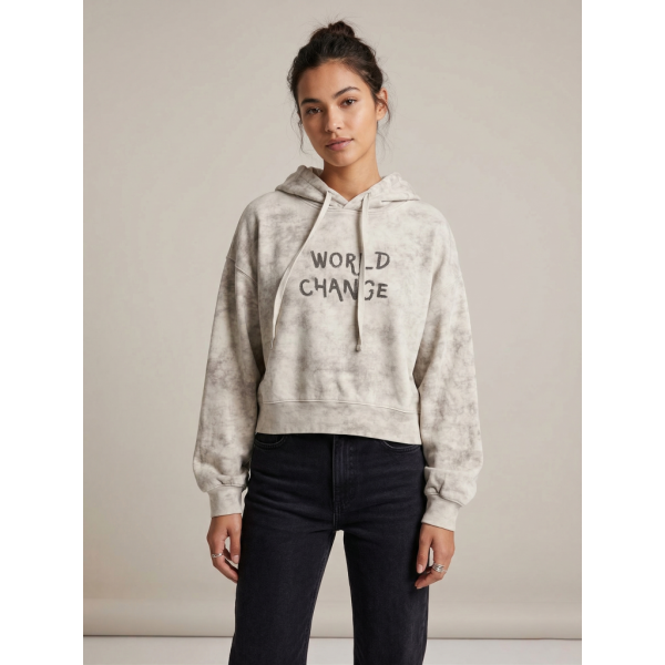 820806-3 бежевый женский худи (двухнитка, варка, укороченая, с капюшоком, 1 ед, универсальный размер норма : S/L) Худи