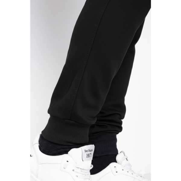 7260-1 черные мужские спортивные штаны (двухнитка, карманы на змейке, манжет, 5ед, размеры норма: 46, 48, 50,52, 54) Спортивные штаны