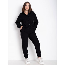 4897-1 черный женский костюм двойка (рубашка + штаны) (5'TH AVENUE, микровельвет, 3 ед. размеры полубатал:48, 50. 52) 5`th Avenue