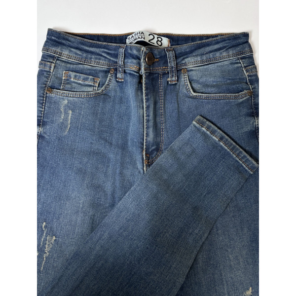 11600-6 синие подростковые джинсы (стрейч коттон, 6 ед размеры подросток 9-15 лет: 28, 28, 29, 30, 30, 31) Джинсы