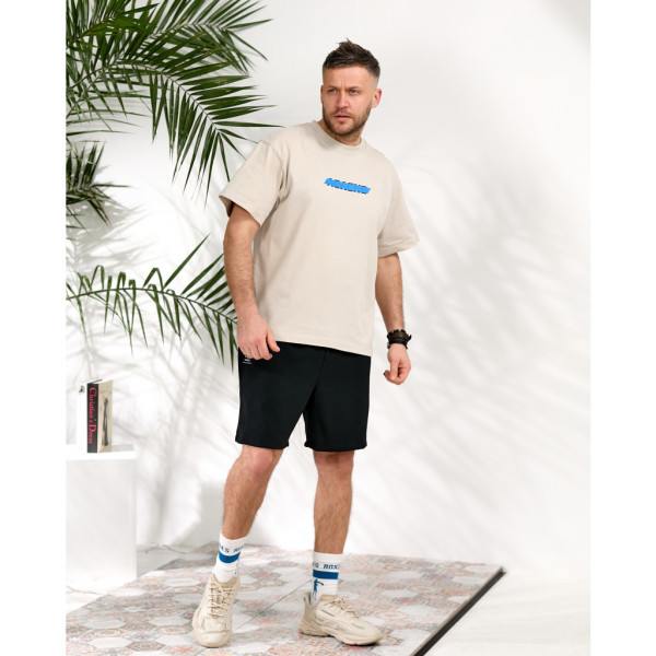 15950-1 черные мужские шорты (SARA, трикотаж, полномерные, 6 ед. размеры полубатал: 48, 50, 52, 54, 56, 58) Sara