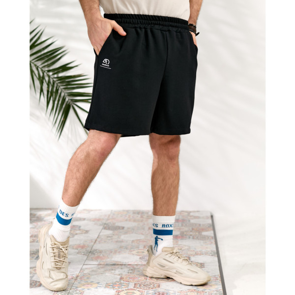 15950-1 черные мужские шорты (SARA, трикотаж, полномерные, 6 ед. размеры полубатал: 48, 50, 52, 54, 56, 58) Sara