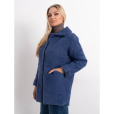 0562-42 голубой женский кардиган (шерсть альпаки, на пуговицах, 1 ед. универсальный полубатальный размер: 46-52) Кардиган