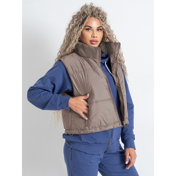 0072-20 мокко женская жилетка (5'TH AVENUE, синтепон, 3 ед. размеры норма: 42. 44. 46) 5`th Avenue