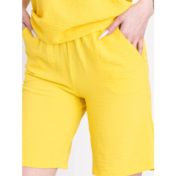 1553-80 жовтий жіночий костюм (креп-жатка, 3 од. розміри норма: S. M. L)