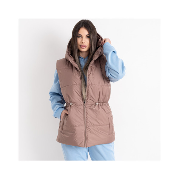 0075-4 мокко жіноча жилетка (5'TH AVENUE, синтепон, 3 од. розміри норма: 42. 44. 46)